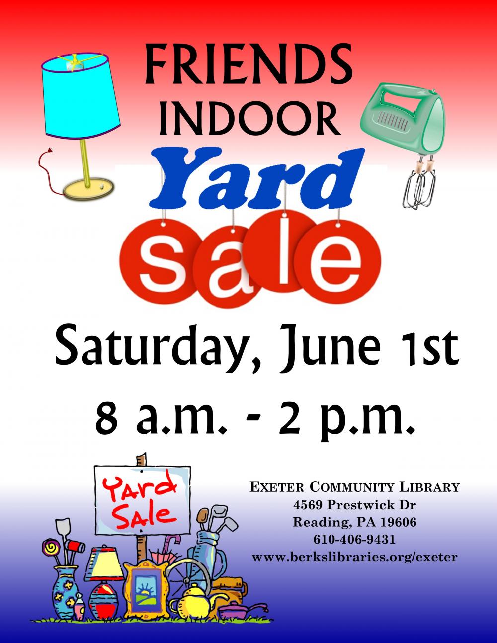 Friends Indoor Yard Sale Berks County Public Libraries